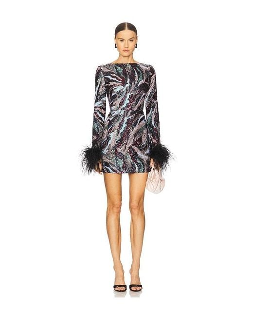 Bronx and Banco Black Tokyo Feather Mini Dress