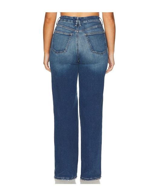 GOOD AMERICAN Blue Soft Tech Good Skate Wide Leg Jeans