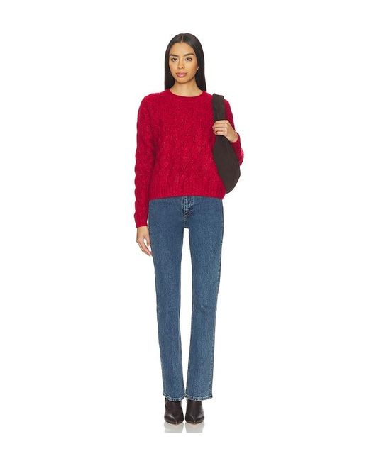 Autumn Cashmere Red Sweater Mit Rundhalsausschnitt