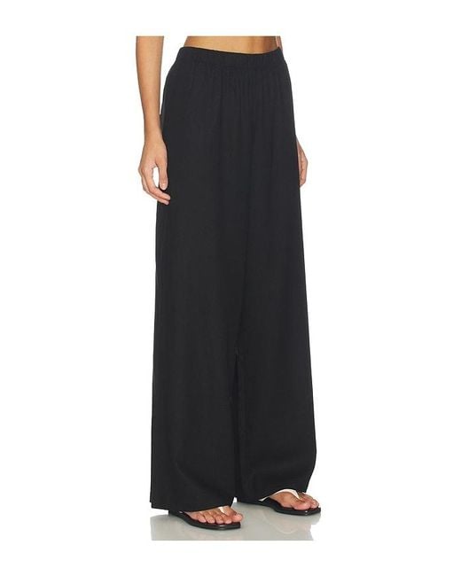PAIGE Black Jude Linen Pant