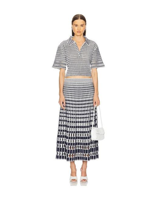 Jonathan Simkhai White Adley Cropped Polo