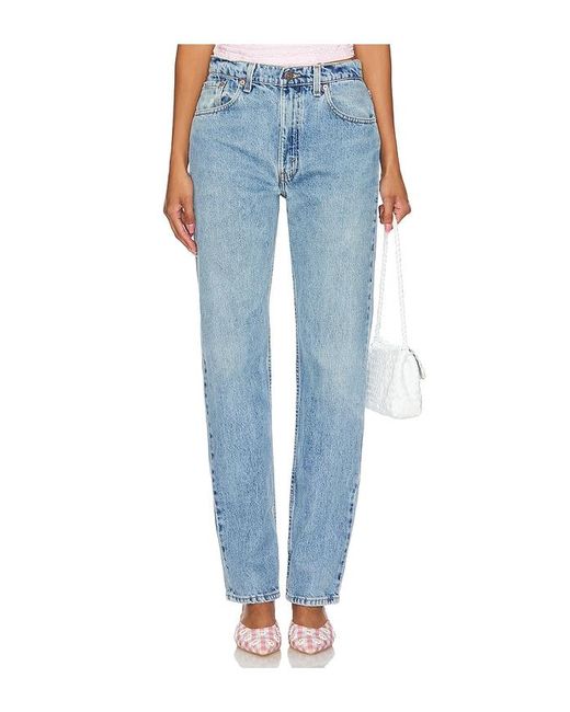 aligrace Blue Classic Relaxed Customs Straight Jeans