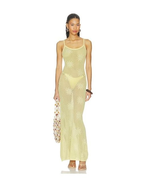 Runaway the Label White Lene Scoop Neck Knit Maxi Dress