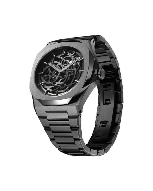 D1 Milano Uhr Skeleton in Black für Herren