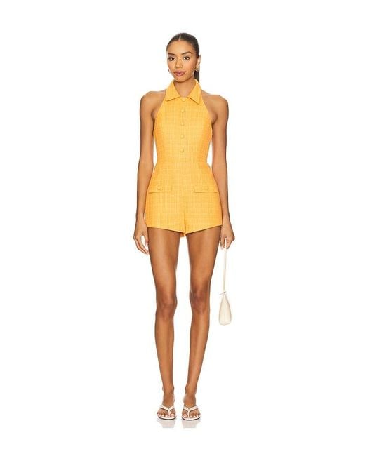 Amanda Uprichard Orange Archer Playsuit