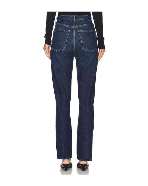 Agolde Blue High Rise Stovepipe Jeans
