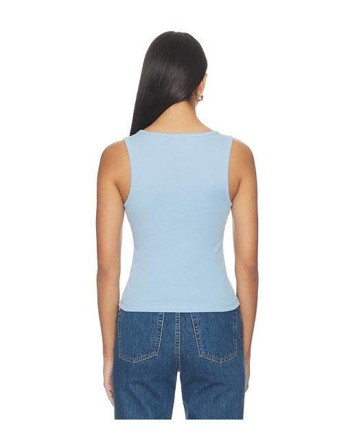 GRLFRND Blue V-Neck Muscle Tank