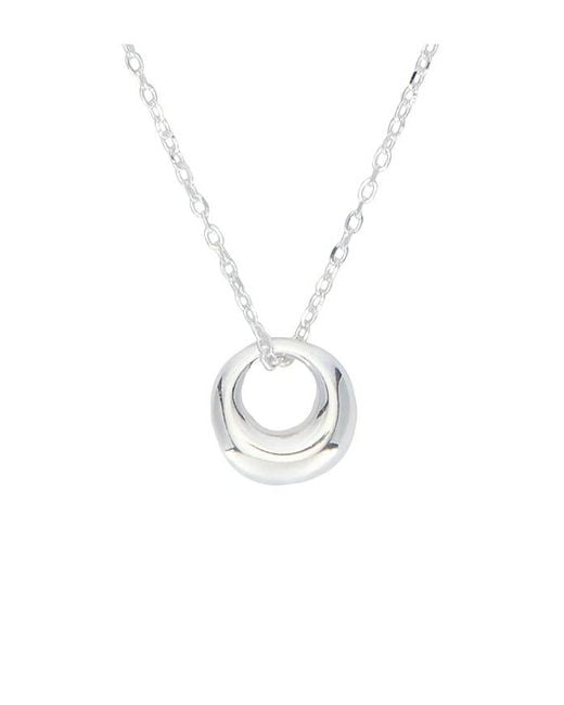 Shashi White Orbit Pendant Necklace