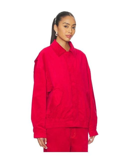 Lioness Red Kenny Bomber Jacket