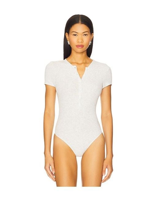 ALL THE WAYS White Chloe Bodysuit Top