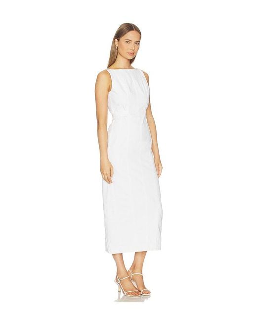 Et Ochs White Farley Denim Midi Dress