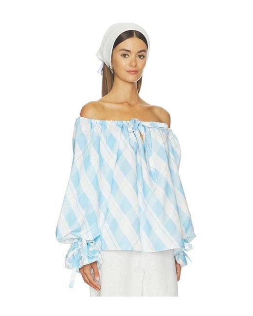 Sleeper Blue Cha-Cha Lounge Blouse