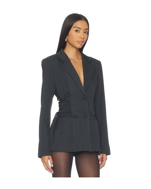 superdown Black Jennifer Lace Up Blazer