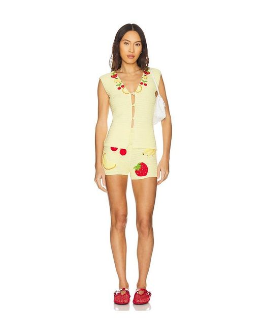 CAPITTANA Yellow Sasha Top