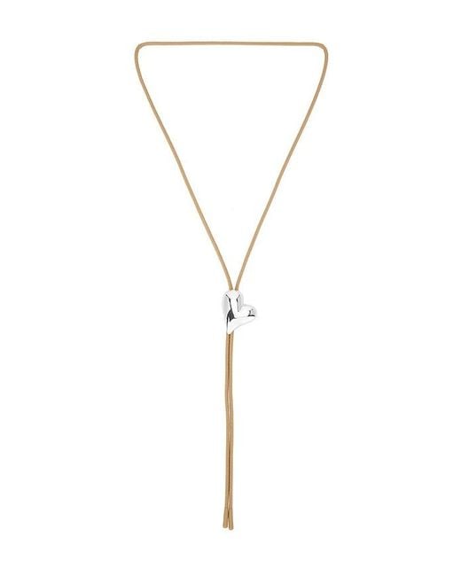 Jenny Bird Metallic Art Heart Bolo Tie Necklace