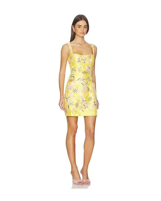 La Fuori Yellow Mini Dress