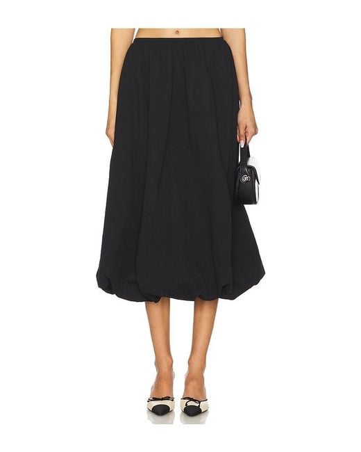 Lioness Black Intuition Bubble Midi Skirt