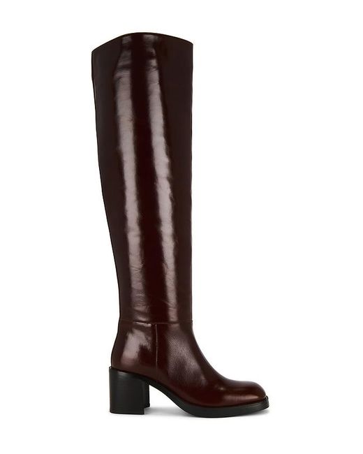 Jeffrey Campbell Brown Vinyl Over The Knee Boot