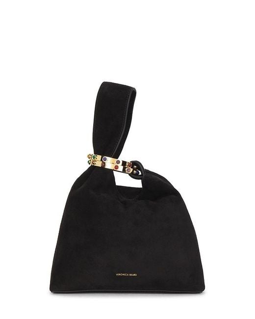 Veronica Beard Black Suede Swing Bag