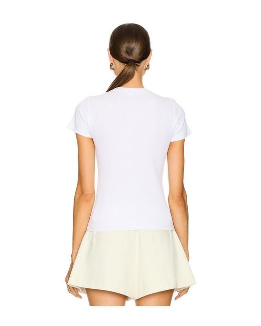 Leset White Kelly Slim Fit Tee