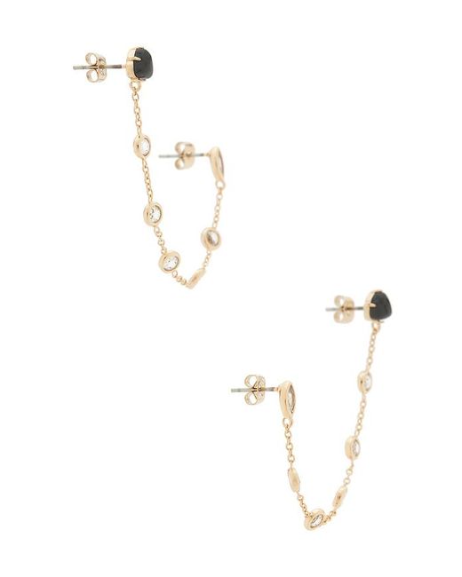 Ettika Multicolor Double Piercing Stone Earrings