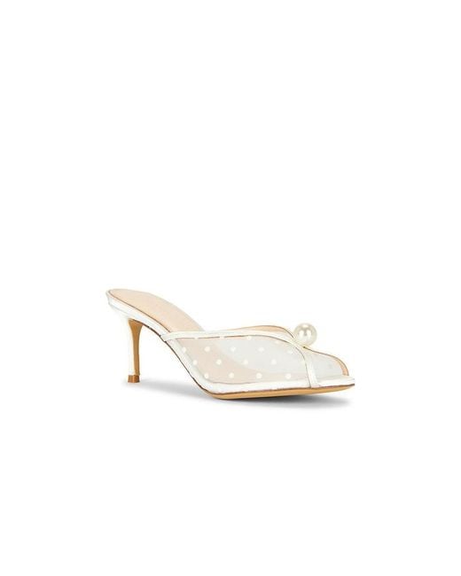 Black Suede Studio White Sadie 100 Mule