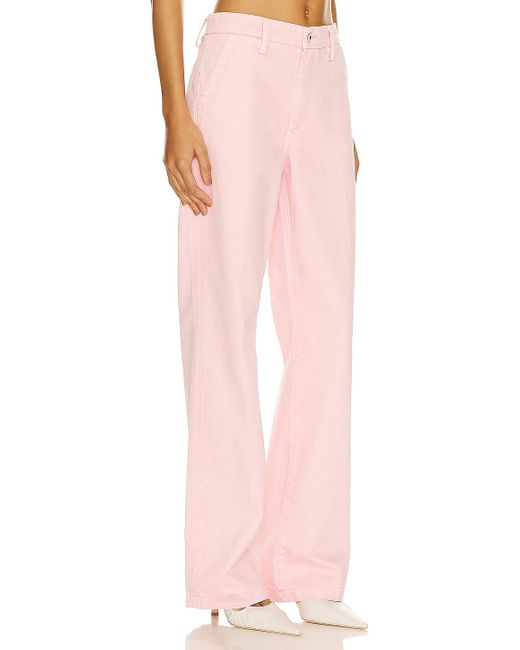 FAVORITE DAUGHTER The Taylor Low Rise Trouser Pink