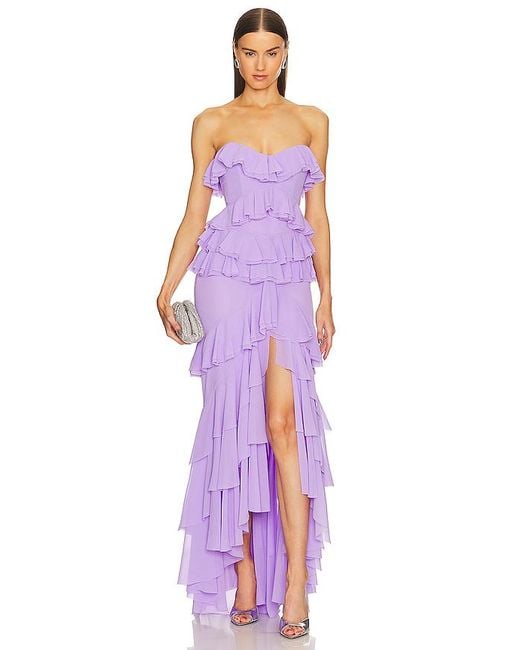 Michael Costello Purple X Revolve Oleksandra Gown