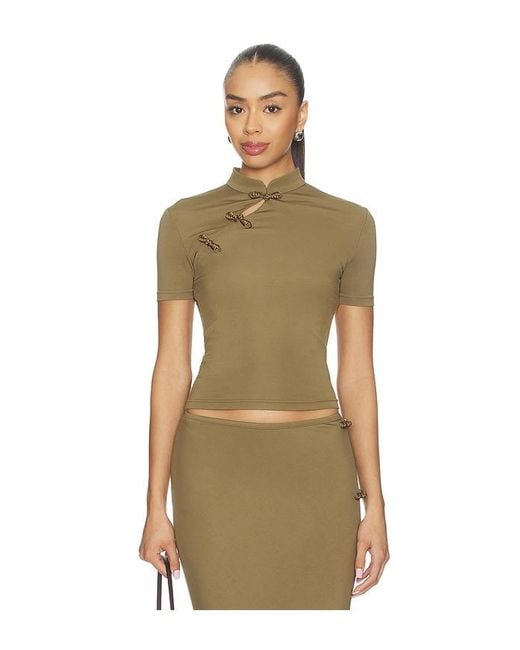 SAU LEE Natural Timo Jersey Top