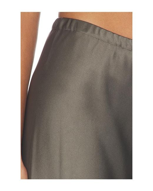 La Ligne Gray Satin Wide Leg Pant