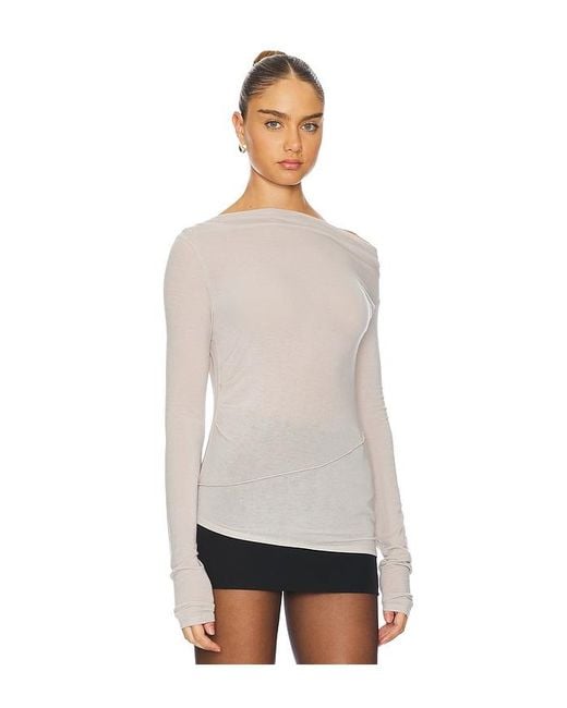 geel White Drew Top