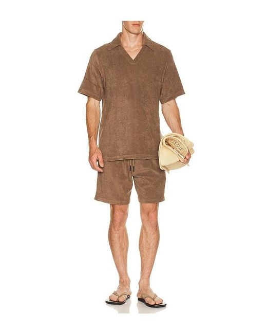 Oas Brown Vibra Shorts for men