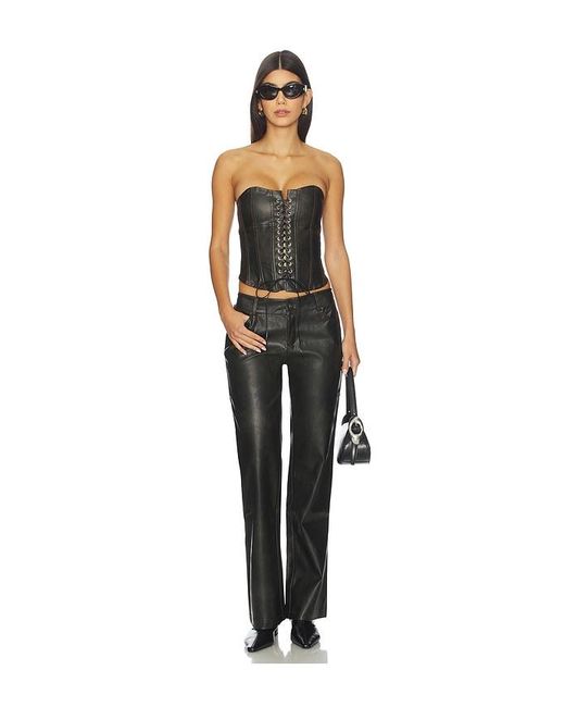 OW Collection Black Sable Corset Top