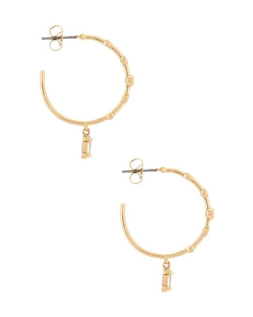 Ettika Multicolor Delicate Crystal Charm Hoop Earrings