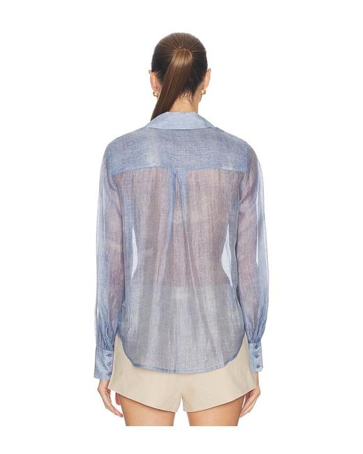 L'Agence Blue 'Agence Jayleen Button Down Blouse