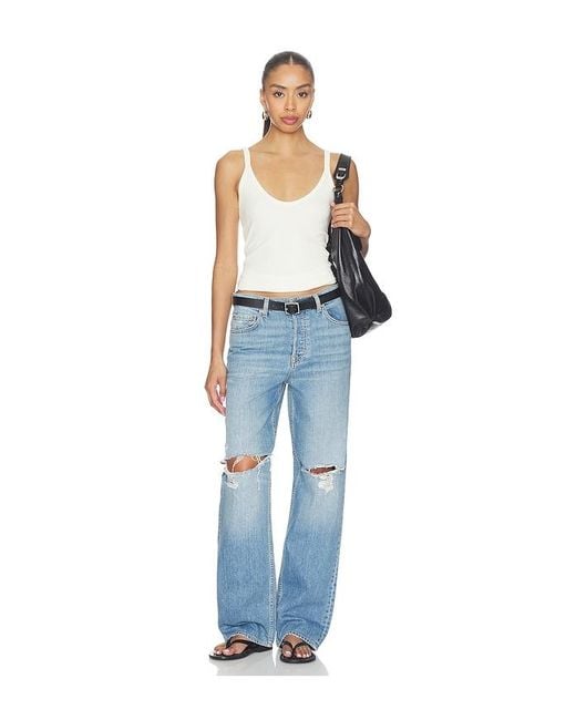 GRLFRND Blue Bella Low Rise Boyfriend