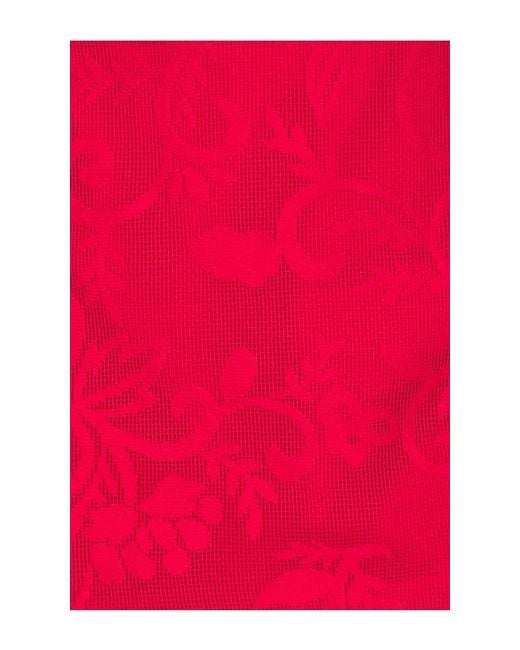 SNDY'S Red Sofie Lace Mini Dress