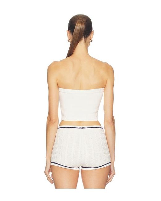LoveShackFancy White Deserae Tube Top