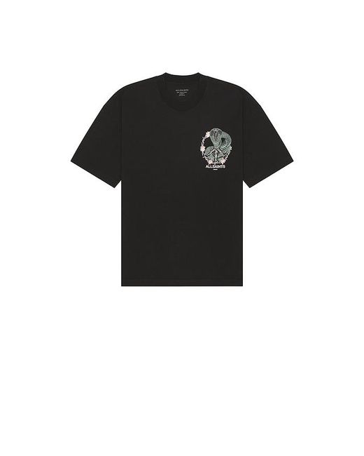 AllSaints Black Snakebite Tee for men