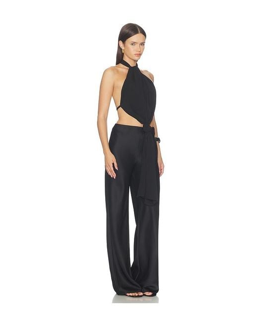 ALL THE WAYS Black Charlotte Halter Top