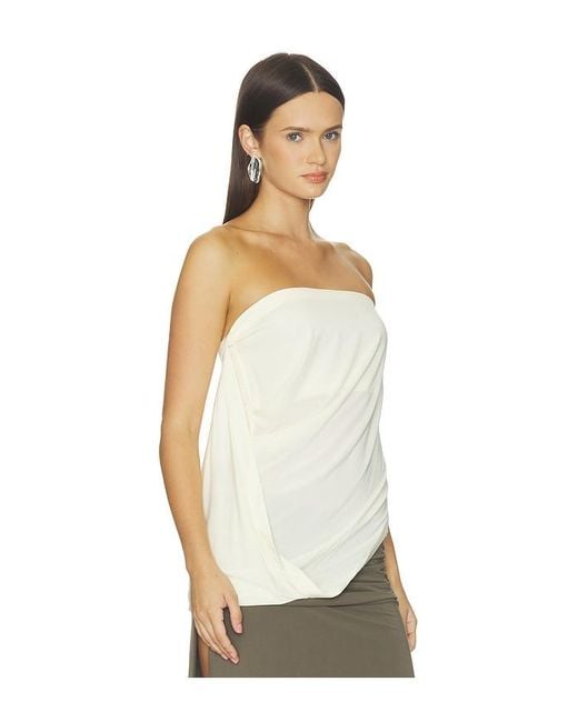 Helmut Lang White Twist Tube Top
