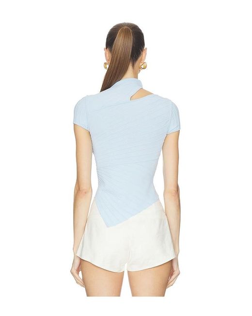 Cult Gaia Blue Nessi Top