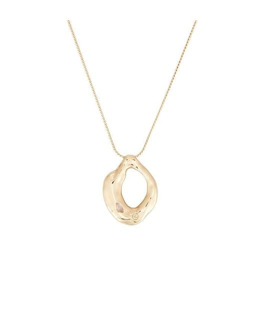 Ettika White Molten Marquise Pendant Necklace
