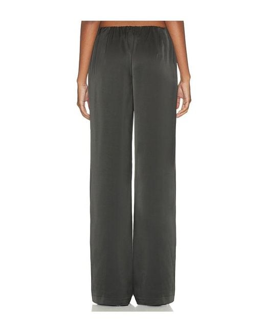Lovers + Friends Black Alette Satin Pants