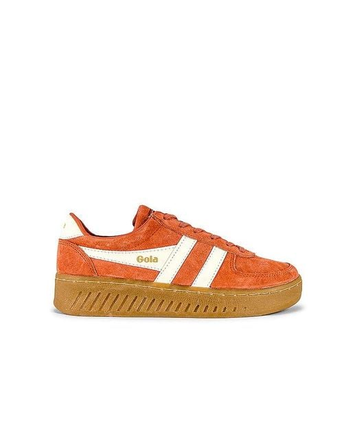 Gola Orange Grandslam Suede Sneaker