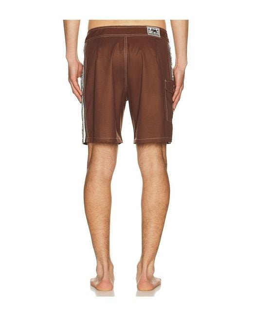 Rhythm Brown Panel Stripe Trunk for men