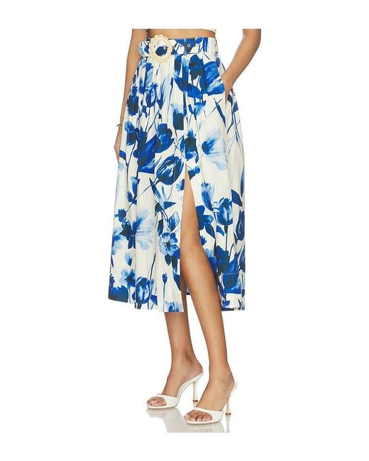Cara Cara Blue Fielden Midi Skirt
