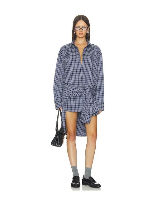 Nakedvice Blue The Pax Check Shirt