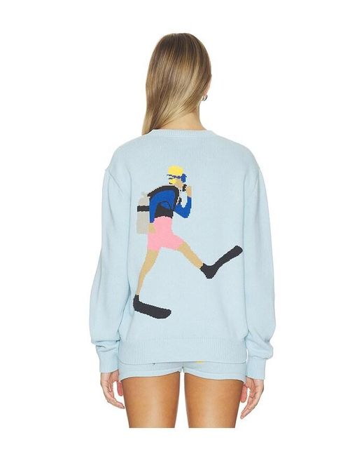 YELLOW THE LABEL Blue Diver Knit Top