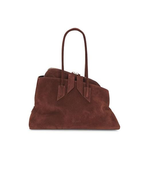 The Attico Brown La Passeggiata Medium Top Handle Bag